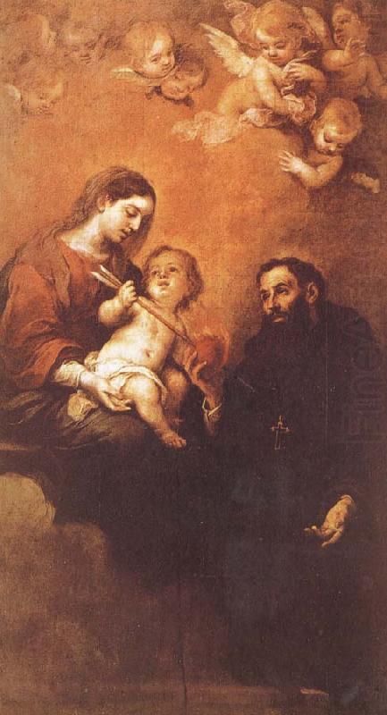 Bartolome Esteban Murillo St. Augustine and Our Lady and Son china oil painting image